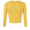 Clearlove Women's Cropped Bolero Cardigan – 3/4 Sleeve V-Neck Basic Classic Casual Button Down Knit Soft Sweater Top - 4 of 4