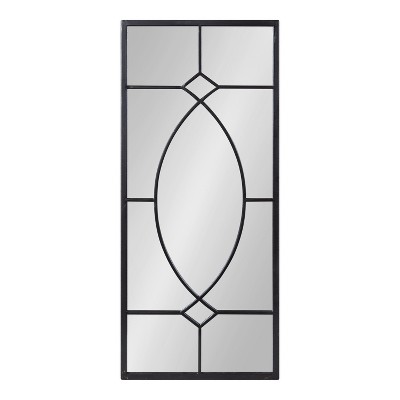 Bakersfield Black Metal Framed Rectangular Wall Mirror
