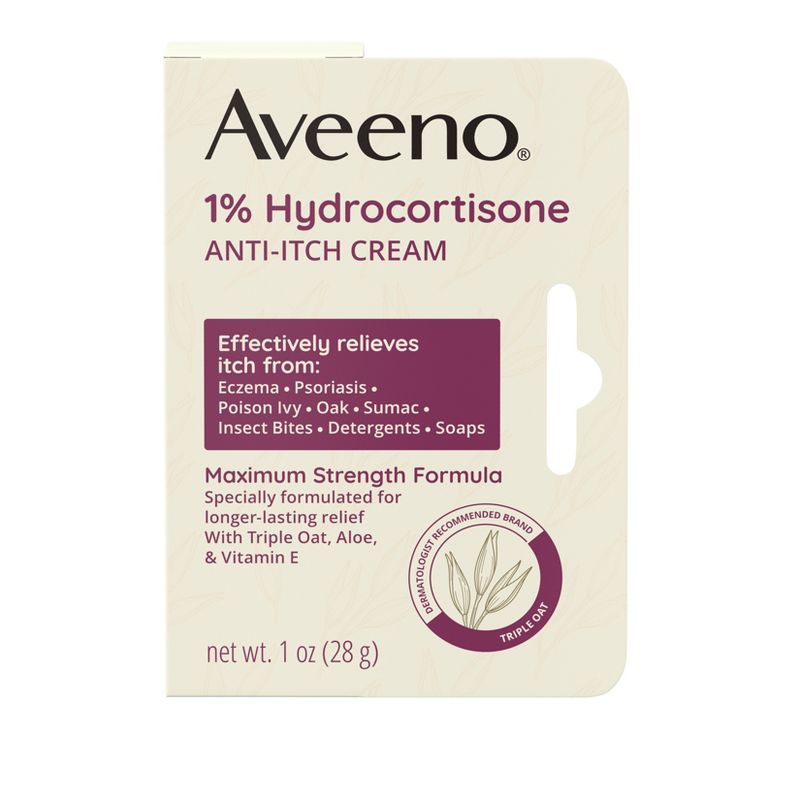 Aveeno Active Naturals Anti-itch Cream - 1oz, 1 of 9