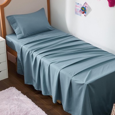 Bedsure | 3/4 Pcs Solid Embossed Soft Sheet & Pillowcase Bedding Set