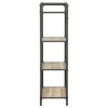 Royal Hampton Three Tier Metal Bookshelf With Wooden Shelves, Oak Brown & Gray - 4 of 4