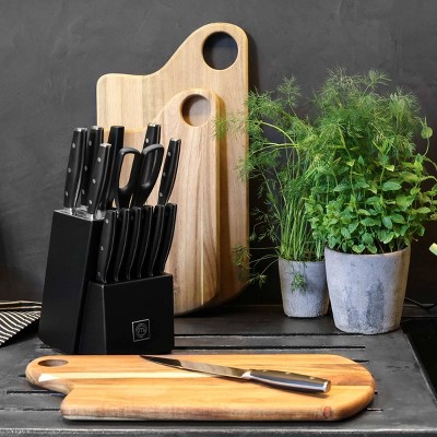 MasterChef 15pc High Carbon Stainless Steel Knife Set with Black Block