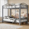 Loft Bed Twin Size, Heavy Duty Metal Loft Bed Frame with Arched Guardrail and Safety Ladder, Space-Saving, No Box Spring Needed, - 4 of 4
