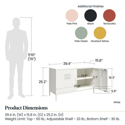 Shadwick Black Metal 2-Door Office Storage Cabinet