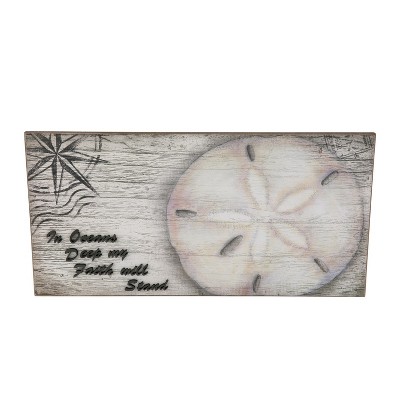 Beachcombers Faith Stand Sand Dollar Sign 17.75 x 9 x 0.5 Inches.