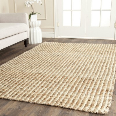 Natural Ivory Handwoven Jute Area Rug, 5' x 8'