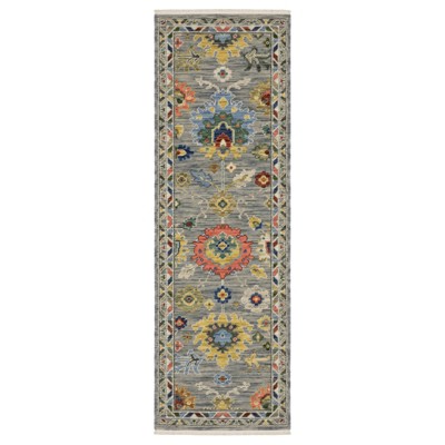 Oriental Weavers Lucca 2888G Grey / Multi Indoor Area Rug - 2' x 6'