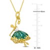 EVERLY JEWELRY | Yellow Plated Silver Enamel Bead Station Dancer Charm Necklace – Multiple color Enamel - 4 of 4