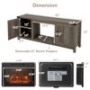 Costway 62'' Fireplace TV Stand Media Console Cabinet W/23'' Electric Fireplace for 70'' TV - 3 of 4