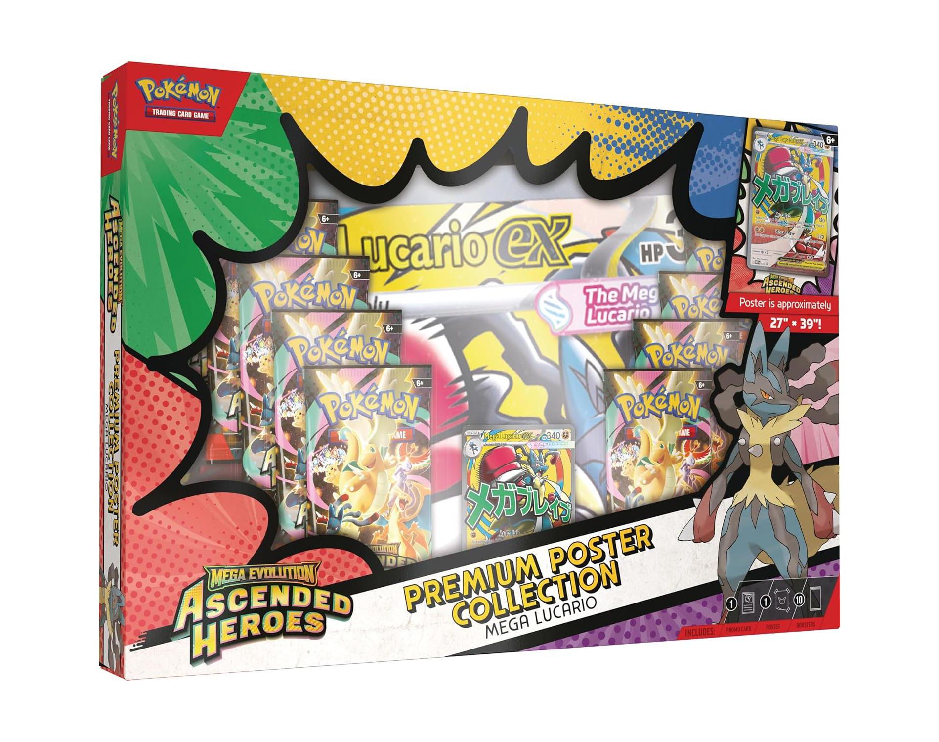 Pokemon TCG: Mega Evolution - Ascended Heroes - Premium Poster Collection - Mega Lucario