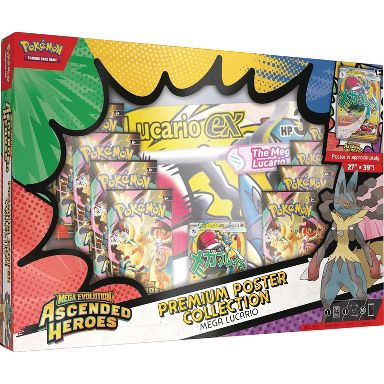 Pokemon TCG: Mega Evolution - Ascended Heroes - Premium Poster Collection - Mega Lucario