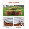 VEVOR 3 Pcs 2x2x1ft Galvanized Raised Garden Bed Kit, Outdoor Metal Round Raised Beds For Gardening Vegetables, Brown - 4 of 4
