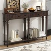 KIGFTSOD Entryway Table with 4 Drawers, Retro Console Table with Open Shelf for Entryways, Living Rooms, and Hallways - 2 of 4