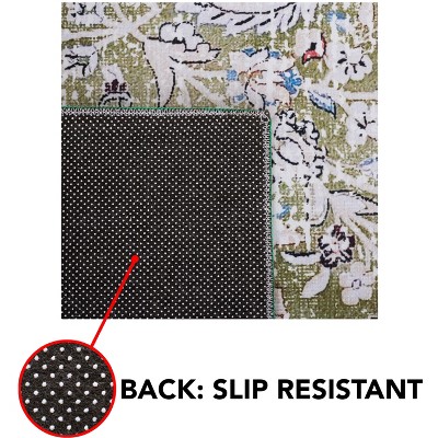 Tucson Green and Beige 4' x 6' Synthetic Area Rug