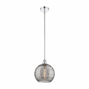 Athens Deco Swirl - 1 Light Stem Hung Mini Pendant In Industrial Style-11.13 Inches Tall and 10 Inches Wide - 1 of 1