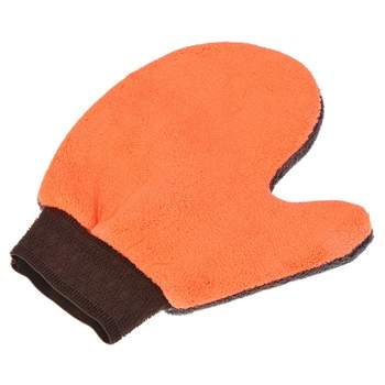 Unique Bargains Microfiber Wash Gloves Chenille Sponge Mitten Dry Duster with Thumb for House Cleaning