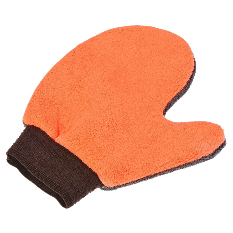 Unique Bargains Microfiber Wash Gloves Chenille Sponge Mitten Dry Duster with Thumb for House Cleaning, 1 of 7