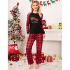 BLUEMING Family Matching Pajamas Christmas Tree Pickup Truck Pattern Plaid Holiday Matching Couple Pajamas - 4 of 4