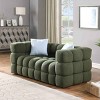 62.2 Inch Boucle Sofa with Pillows, 2-Seater Sofa with Split Back and Square Arms, Medium-Soft Marshmallow Sofa with Wood Frame-Coolbibila - 2 of 4
