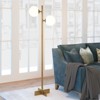 70.5'  Floor Lamp with Milk Glass Orb Shade in Gold - Henn&Hart - 3 of 4