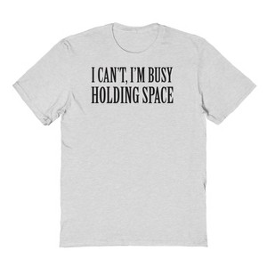 Rerun Island Men's Holding Space Short Sleeve Graphic Cotton T-Shirt - 1 of 3