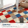 COZONY Washable Modern Abstract Checkered Low Pile Area Rug for Living Room Bedroom Dining Room - 3 of 4