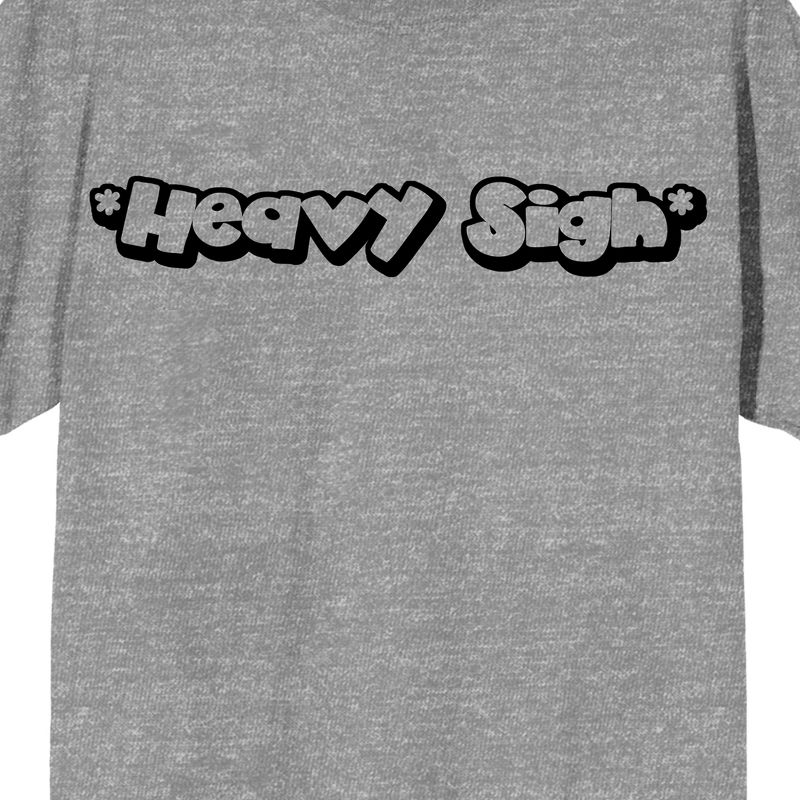 Heavy Sigh In Asterisks Men's Heather Gray Graphic Tee, 2 of 4