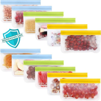 6 Pack Reusable Gallon Freezer Bags, BPA Free Extr