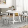 NicBex 3-Piece Dining Table Set Modern Round Kitchen Table with 2 Dining Chairs,Metal Legs & Curved Back - 4 of 4