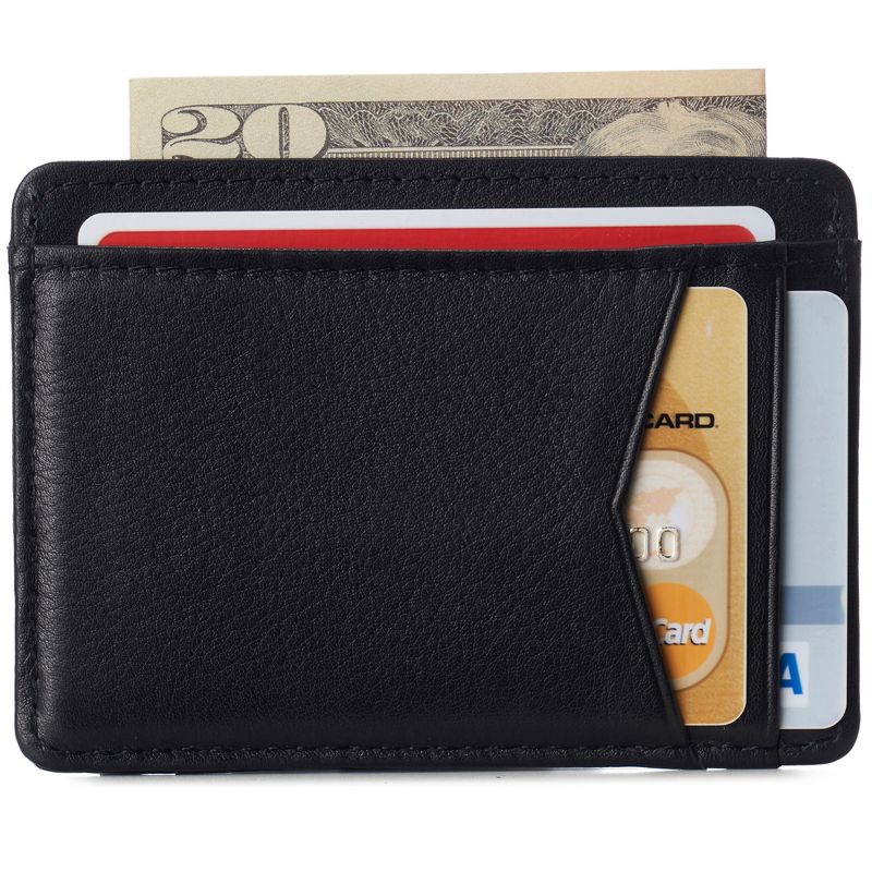 Alpine Swiss RFID Minimalist Oliver Front Pocket Wallet For Men Leather Comes in a Gift Box, 2 of 7