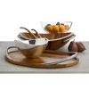 Nambe Braid 19-Inch Serving Platter - Modern Scandinavian Wood Tray with Braided Chrome Handles, Elegant Entertaining & Dining Piece - 4 of 4