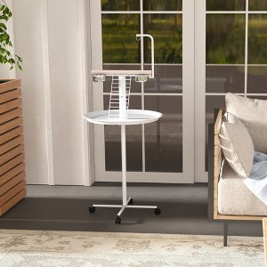 Aortzio 54.3"H Open Steel Bird Cage,Bird Stand with Casters - 1 of 4