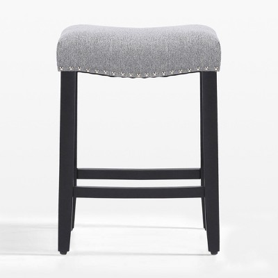 WestinTrends Upholstered Saddle Seat Barstool and Counter Stool