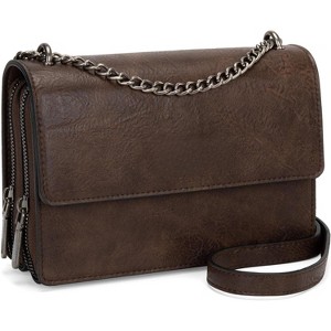 Flap Crossbody Purse for Women Shoulder Bag Vintage Wallets with Chain Strap - 1 of 4