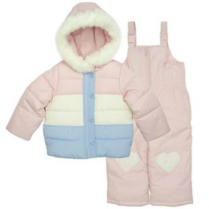 Carter's Girls' Heavyweight 2-Piece Skisuit Snowsuit, Light Pink Periwinkle, Light Pink, 6X - 1 of 3