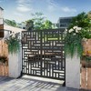 PexFix 72 in. x 47 in. Outdoor Privacy Rectangle Screen Galvanized Steel Panel Divider in Black - 2 of 4