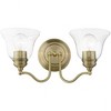 Livex Lighting Moreland 2 - Light Vanity in  Antique Brass - 4 of 4