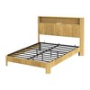 CAVINAS Wave-Panel Platform Bed Frame with Storage Headboard & Charging Station, Sturdy Metal & Wood Queen Size Bed Frame, Noise-Canceling Design - 3 of 4