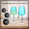 Artland Soho Optic Goblet, Set of 4 - Light Turquoise - 4 of 4