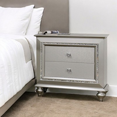 NicBex Nightstand with Drawers,Side Table with Metal Handles and Elegant Finish,Modern Bedside Table for Bedroom,Living Room