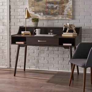 Study Table For Students Wooden Writing Desk With Drawers Modern Home Office Desk-The Pop Home - 1 of 4