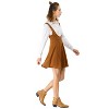 INSPIRE CHIC Women's Button Overalls Pinafore Suspenders Skirt - 4 of 4