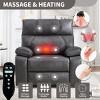 Oversized Power Lift Recliner Chair with Dual Motor and Infinite Position, Faux Leather Massage Recliner with Heat and Cup Holders-Koiai - 2 of 4