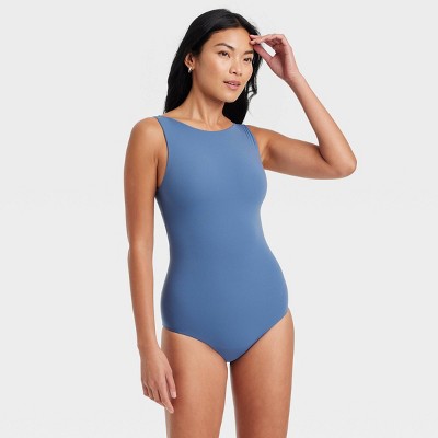 Women's Luxe Stretch Boat Neck Bikini Bodysuit - Auden™