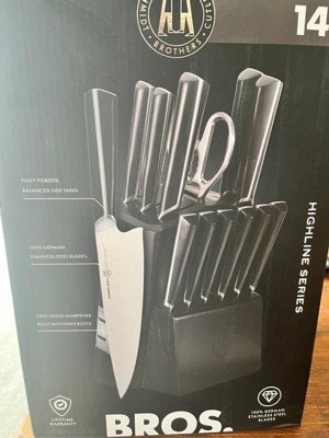 Schmidt Bros Cutlery Highline 14pc Knife Block Set Black/silver : Target