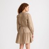 Lands' End Women's Long Sleeve Cotton Poplin Mini Popover Dress - 2 of 4