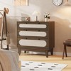 Rattan Nightstand with 3 Drawers, Modern Large Bedside Table Night Stand for Bedroom - 3 of 4