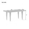 CAVINAS 59 Inch Rectangle Patio Table,Wicker Outdoor Dining Table with Tapered Legs,Patio Dining Table for 6 - 3 of 4