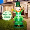 Costway 5 FT St Patrick's Day Inflatable Decoration Leprechaun Sitting on Hat for Yard - 4 of 4