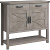 Farmhouse Entryway Table with 2-Door Cabinet & 2 Drawers, Wood Console Table with Storage, Coffee Bar Cabinet, Sofa Tables Buffet Sideboard - 3 of 4